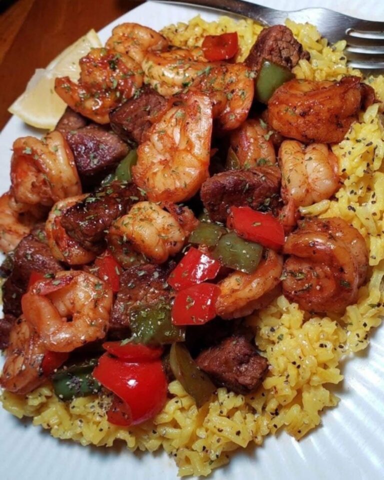 Best Steak & Shrimp with Yellow Rice Recipe