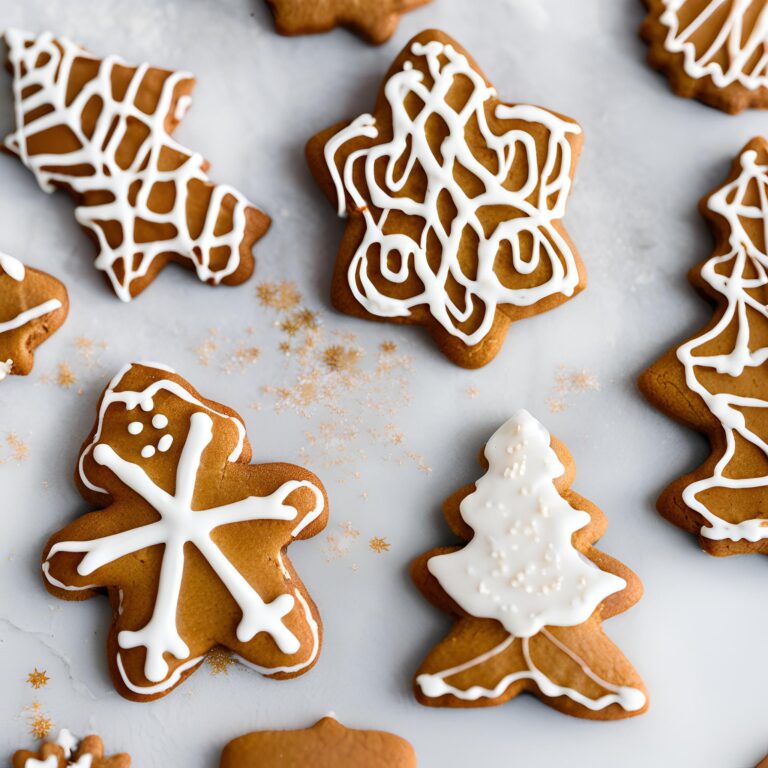 Best Gingerbread Cookies with White Frosting