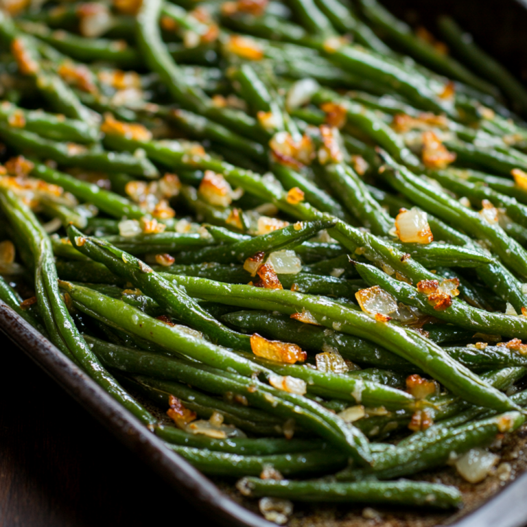 Garlic Butter Roasted Green Beans