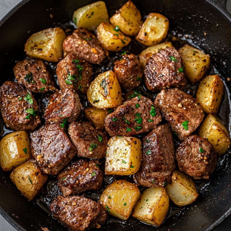 Best Garlic Butter Steak and Potato Bites Recipe