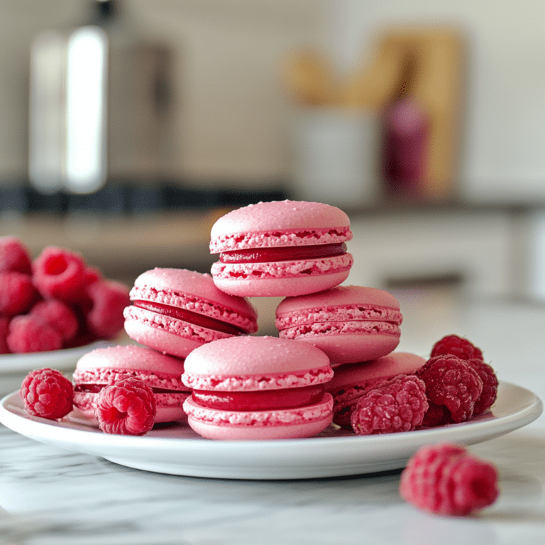 Easy Raspberry Macarons