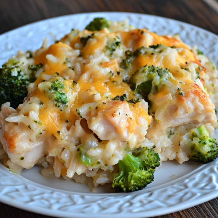 Easy Cheesy Broccoli & Chicken Rice