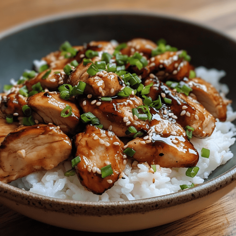 Easy Teriyaki Sauce Chicken on White Rice Recipe