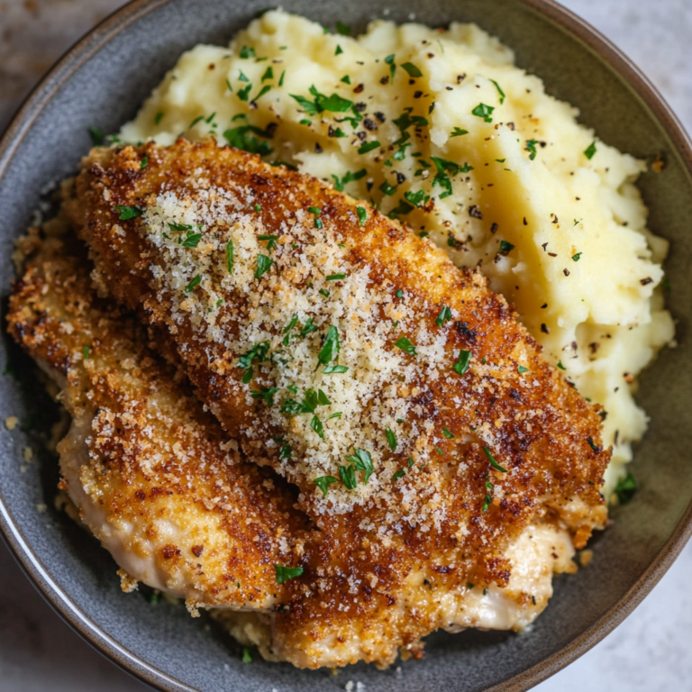 Easy Garlic Parmesan Crusted Chicken