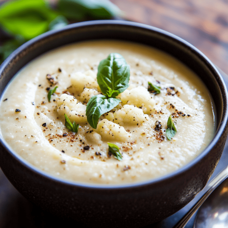 Easy Creamy Cauliflower Soup