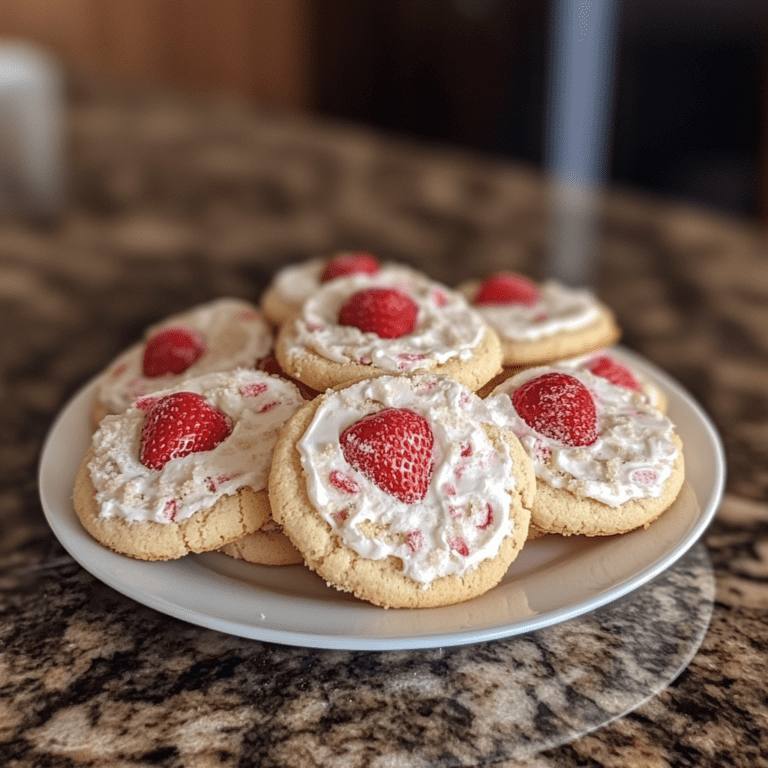 Easy Strawberry Frosting Sugar Cookies