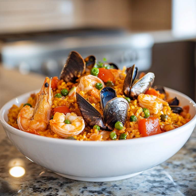 Easy and Fast Seafood Paella